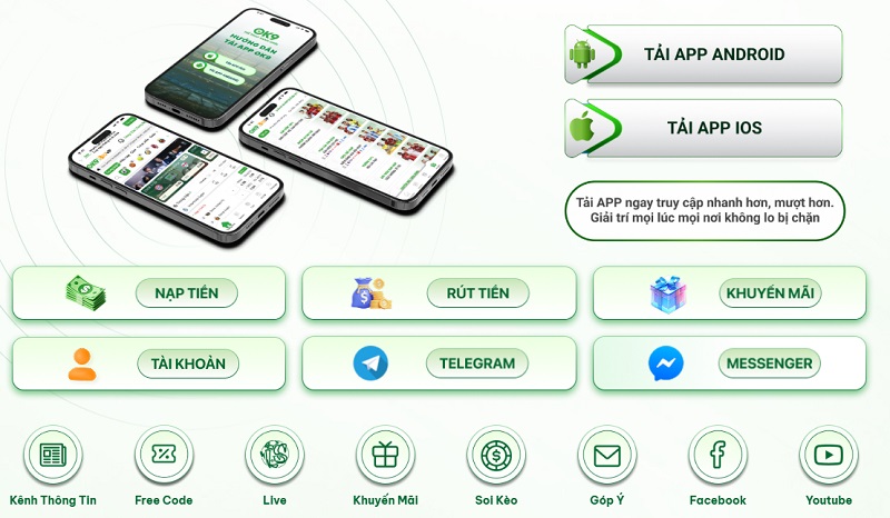Link Tải App OK9 Chính Thức Mới Nhất 2026 (An Toàn, Không Chặn)